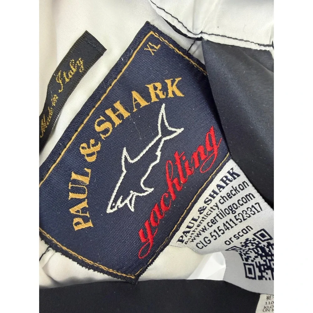 Paul & Shark Yachting Reversible Bomber Jacket Navy White Striped Mens XL‎ Italy